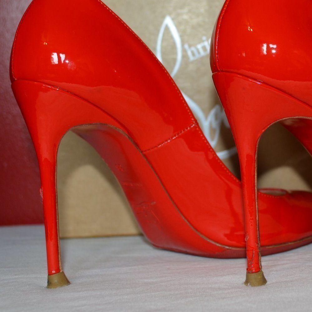 𝅺CHRISTIAN Louboutin Red Fifille 100 Patent Calf - Picture 11 of 16